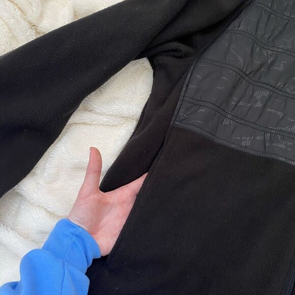 New Balance Black Fleece Jacket Quilted - Picture 4 of 7